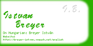 istvan breyer business card